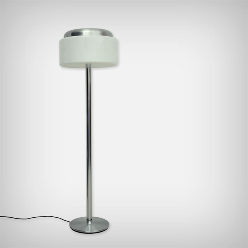 Vintage Chrome & Perpex Floor Lamp, German 1970s