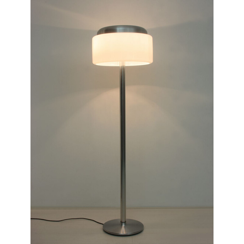 Vintage Chrome & Perpex Floor Lamp, German 1970s