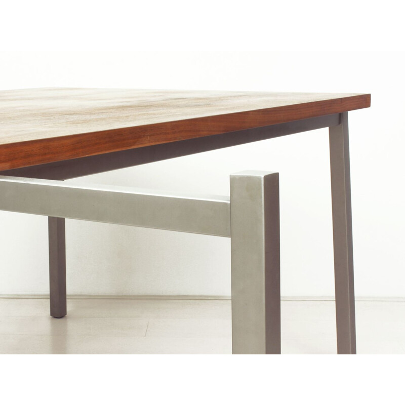 Mesa vintage de nogal de Bisscheroux para Laurens Westhoff y Jadé Interieur Staalwerk, Países Bajos 2003