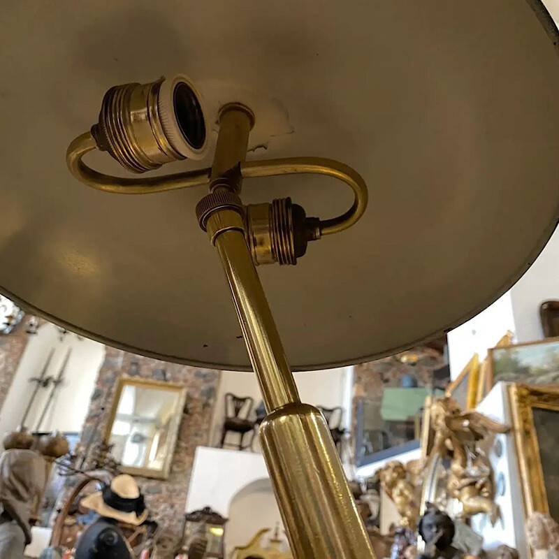 Lampe de table vintage moderne en laiton massif, Italien