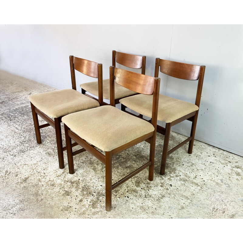 Set of 4 vintage dining chairs by White and Newton 1960s