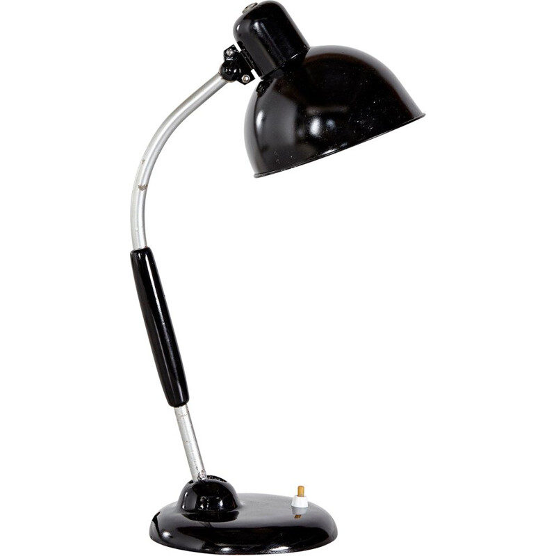 Vintage Bauhaus black Kaiser Idell workshop table lamp by Christian Dell for Koranda 1930s