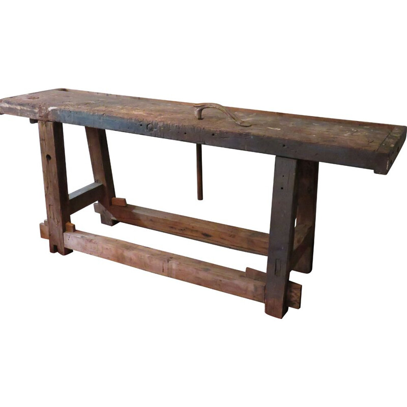 Vintage Work bench in solde oak 1930s