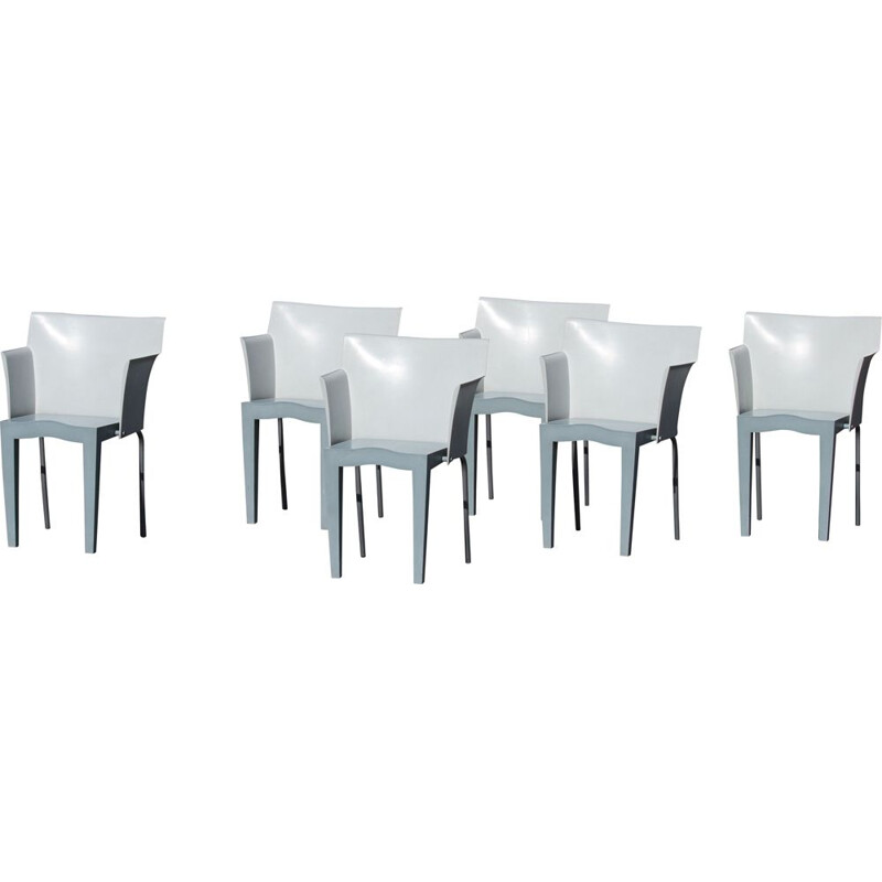 Set of 6 vintage armchairs model Superglob by Philippe Starck 1995s