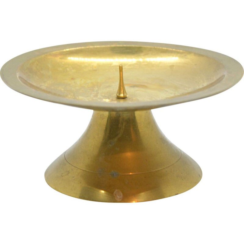 Vintage Handmade brass candlestick, Germany 1960s