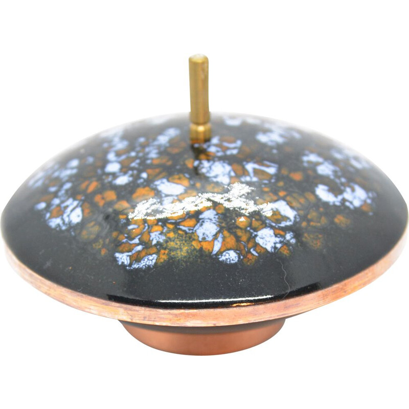 Vintage Enameled copper chocolate box, Germany 1960s