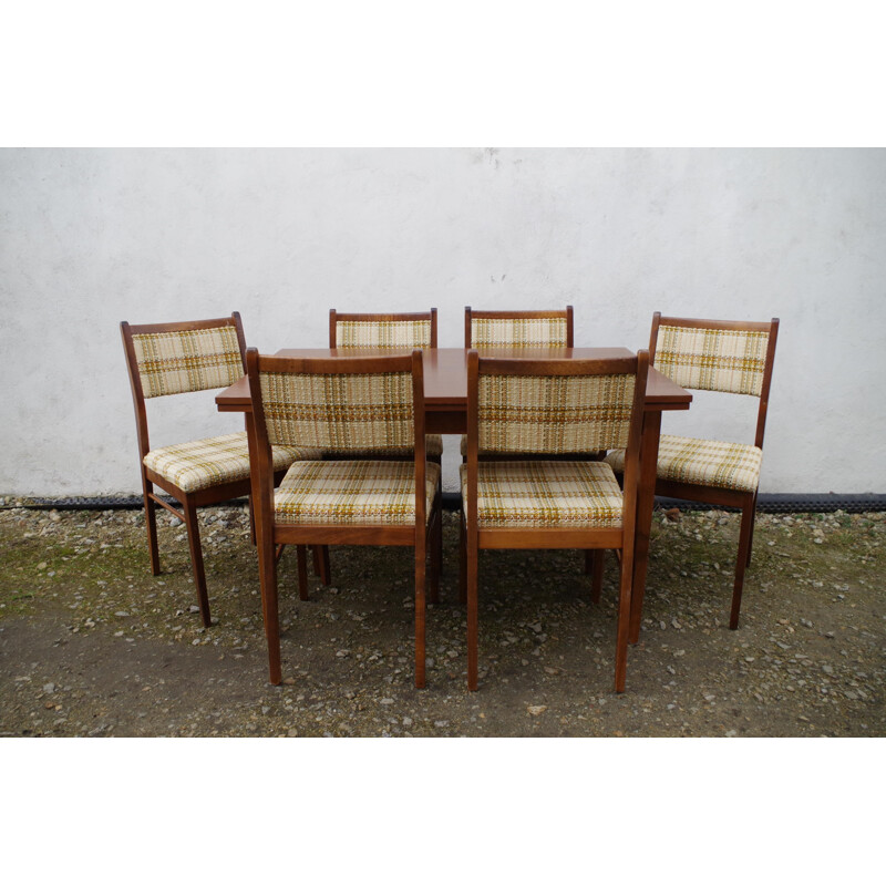 Table vintage et 6 chaises 1960