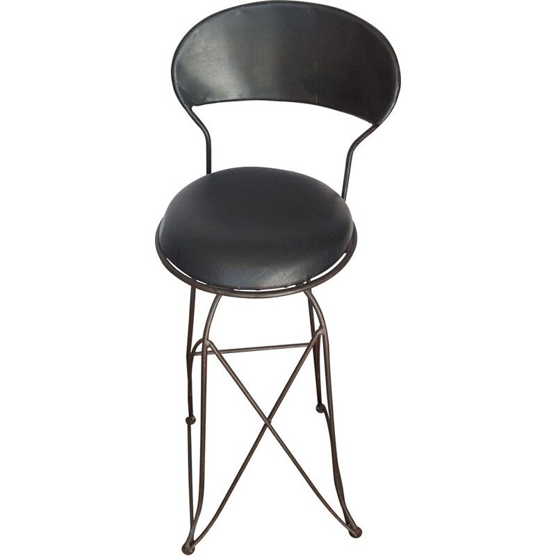 Industrieller hoher Vintage-Stuhl