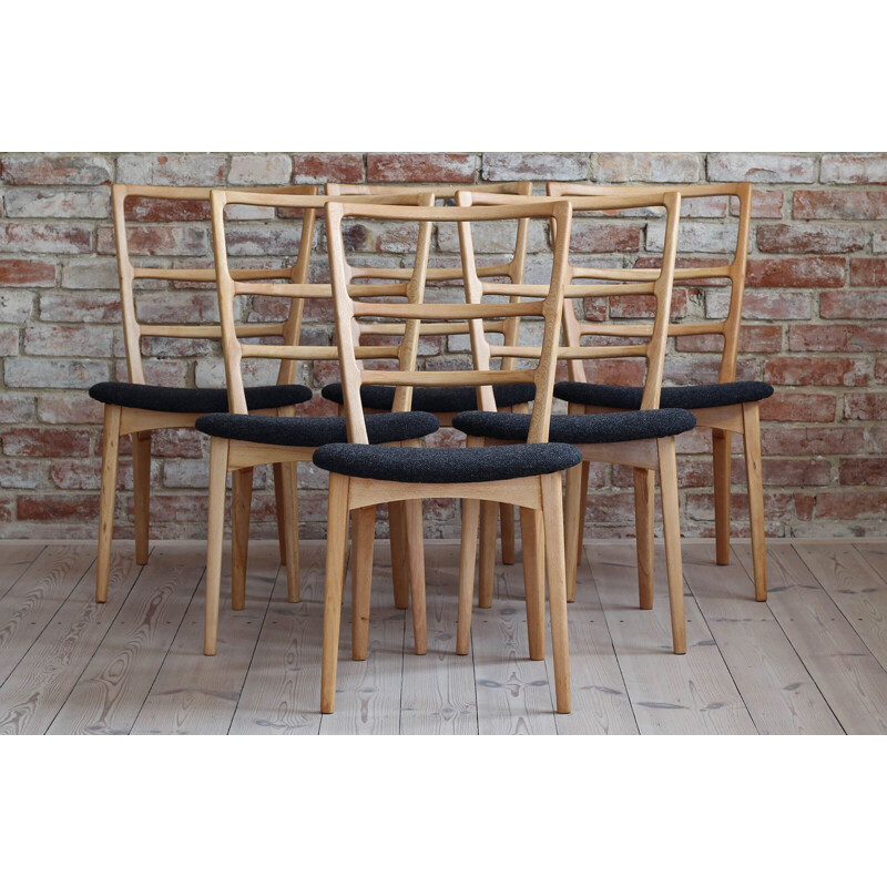 Set of 6 vintage kvadrat chairs by Marian Grabiński, Poland 1960