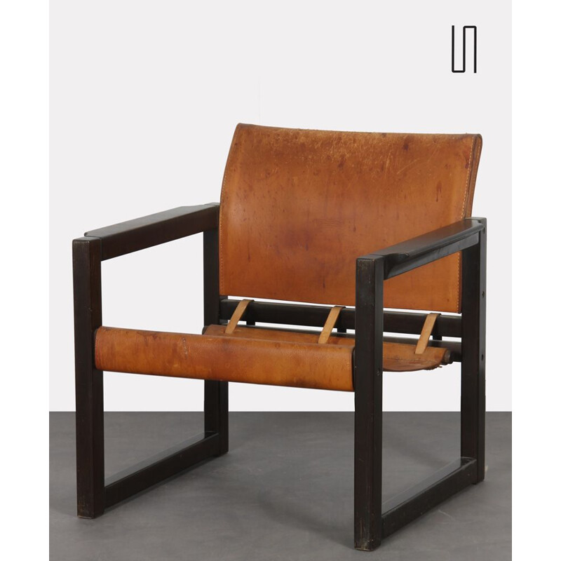 Fauteuil vintage en cuir par Karin Mobring pour Ikea, Suédois 1970