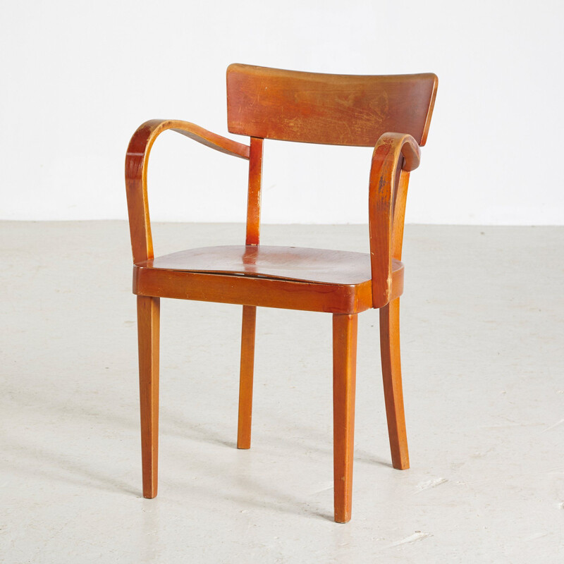 Fauteuil vintage en hêtre 1970