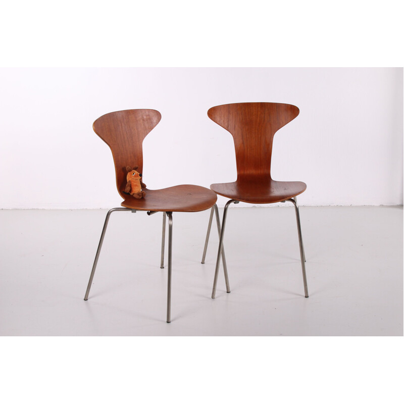 Paar vintage Mosquito 3105 stoelen van Arne Jacobsen