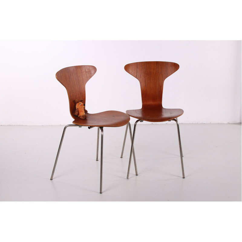 Pareja de sillas vintage Mosquito 3105 de Arne Jacobsen