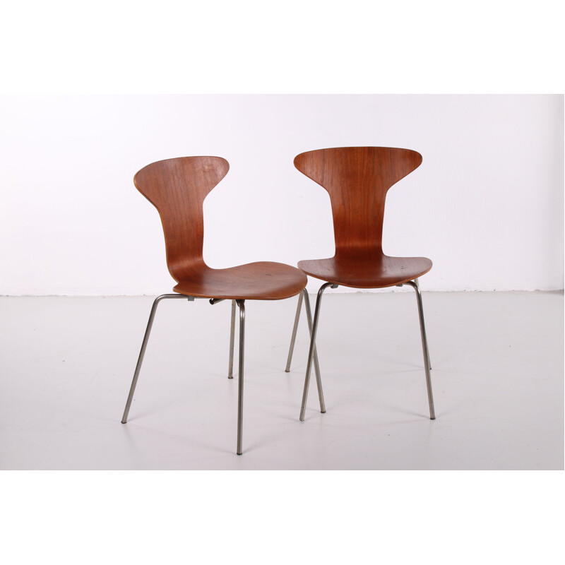 Paire de chaises vintage Mosquito 3105 par Arne Jacobsen & Fritz Hansen 1950