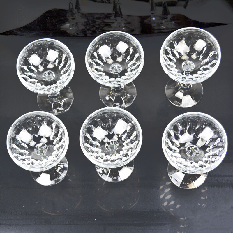 Set of 6 vintage Iris champagne glasses for Villeroy & Boch, Germany 1980s