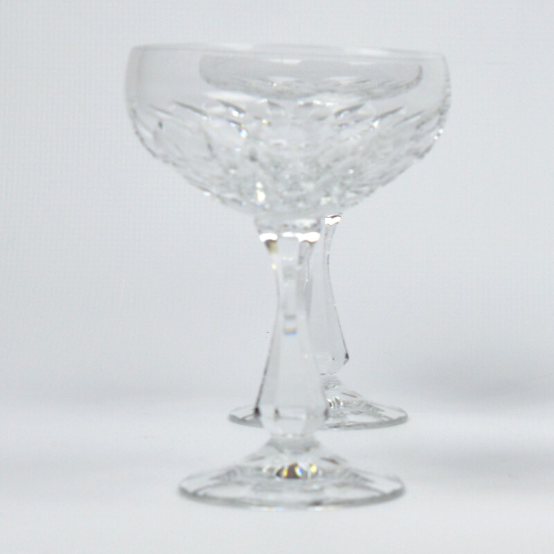 Set of 6 vintage Iris champagne glasses for Villeroy & Boch, Germany 1980s