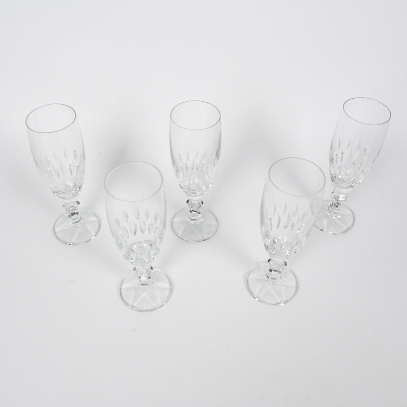 Set of 5 vintage Iris champagne glasses for Villeroy & Boch, Germany 1980s