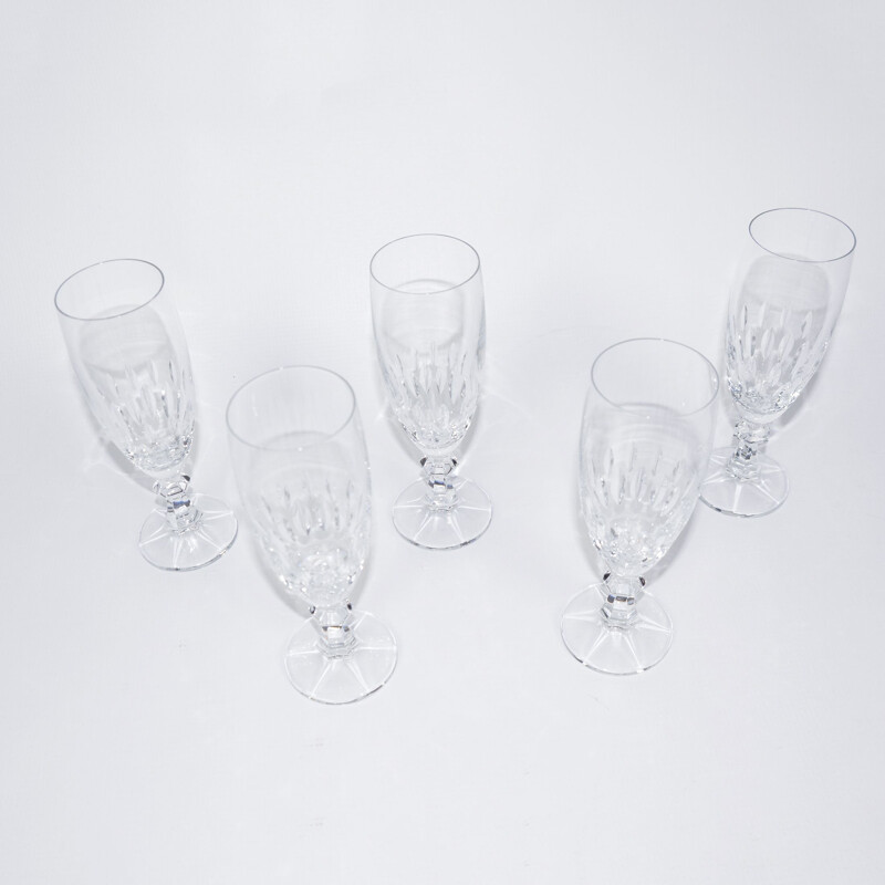 Set of 5 vintage Iris champagne glasses for Villeroy & Boch, Germany 1980s