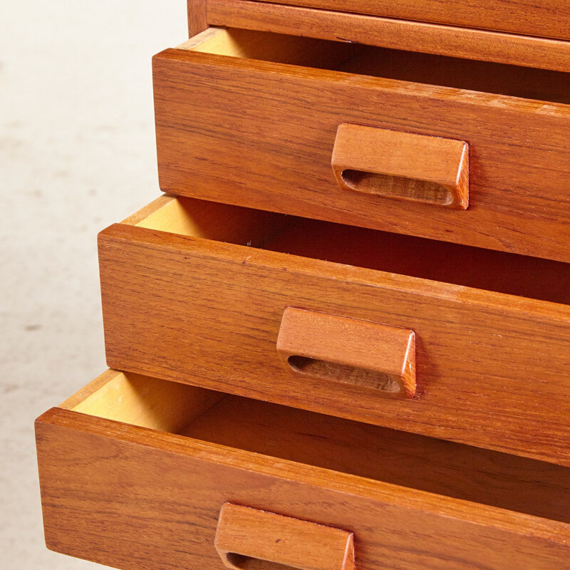 Vintage Teak Desk by Borge Mogensen for Soborg Mobelfabrik 1960s