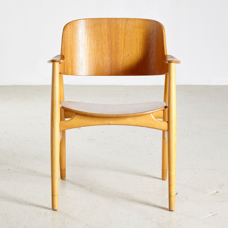 Vintage Oak Model 407 Armchair by Jens Hjorth for Randers Stolefabrik, Danish 1960s