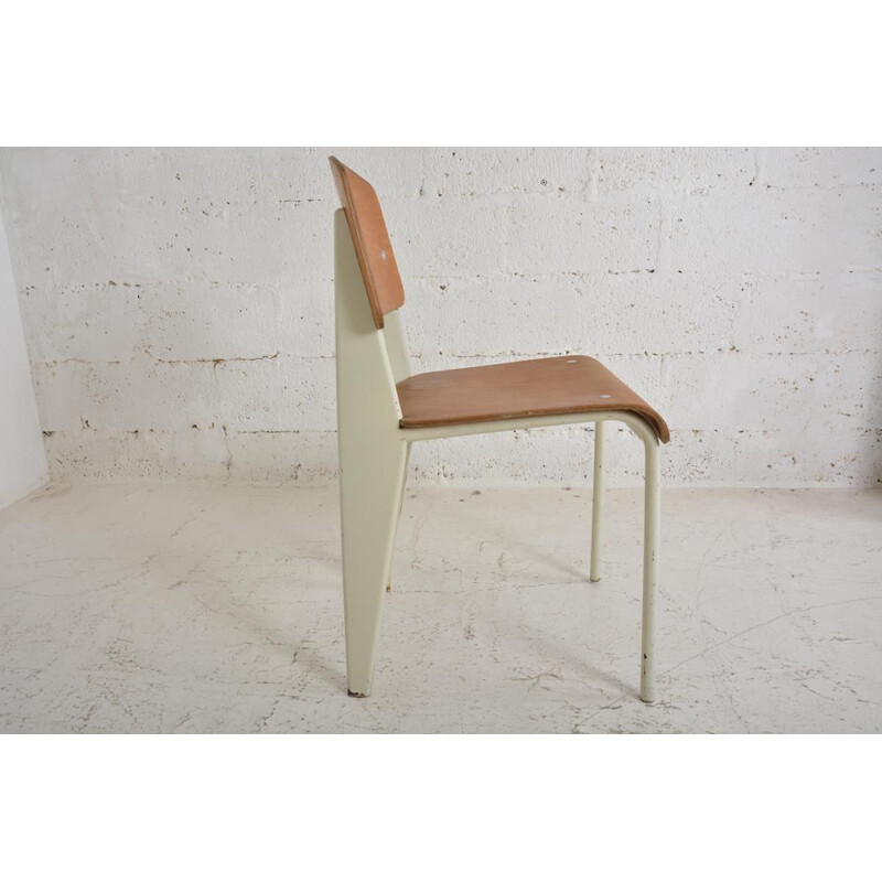 Vintage chair model metropole 305 "Standard" by Jean Prouvé 1950s