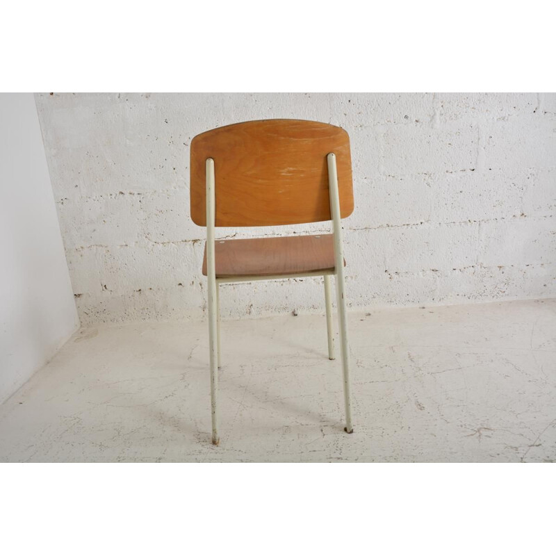 Vintage chair model metropole 305 "Standard" by Jean Prouvé 1950s