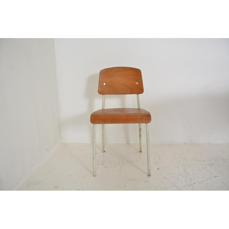 Vintage chair model metropole 305 "Standard" by Jean Prouvé 1950s