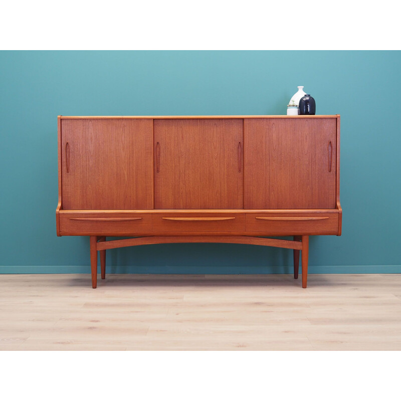 Vintage Teak highboard, Denmark 1960s