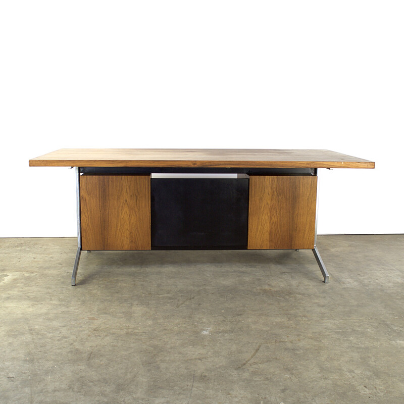 EEKA rosewood and metal desk, Friso KRAMER - 1950s