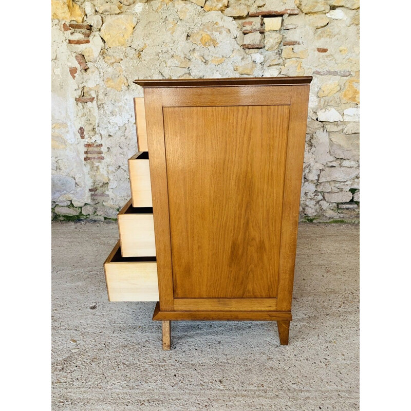 Vintage Chest of 4 Drawers on Compass Feet 1960s