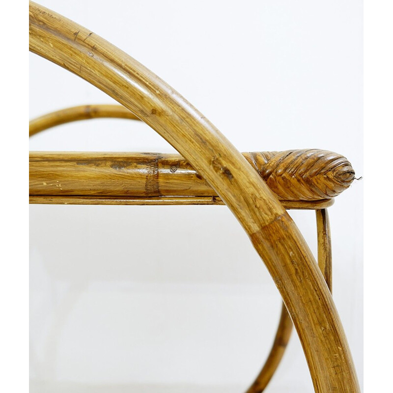 Table basse vintage en bambou