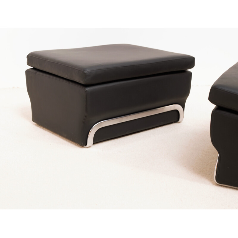 Vintage armchair and ottoman by Horst Brüning for Alfred Kill 1970s