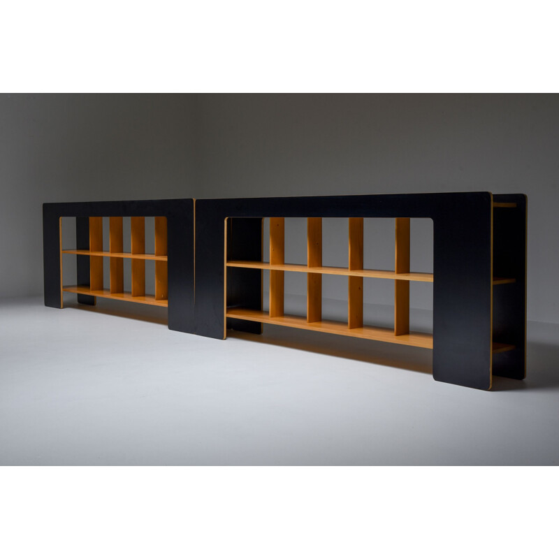 Vintage Post-Modern Sideboard with Shelves by Pamio and Toso, Italy 1972s