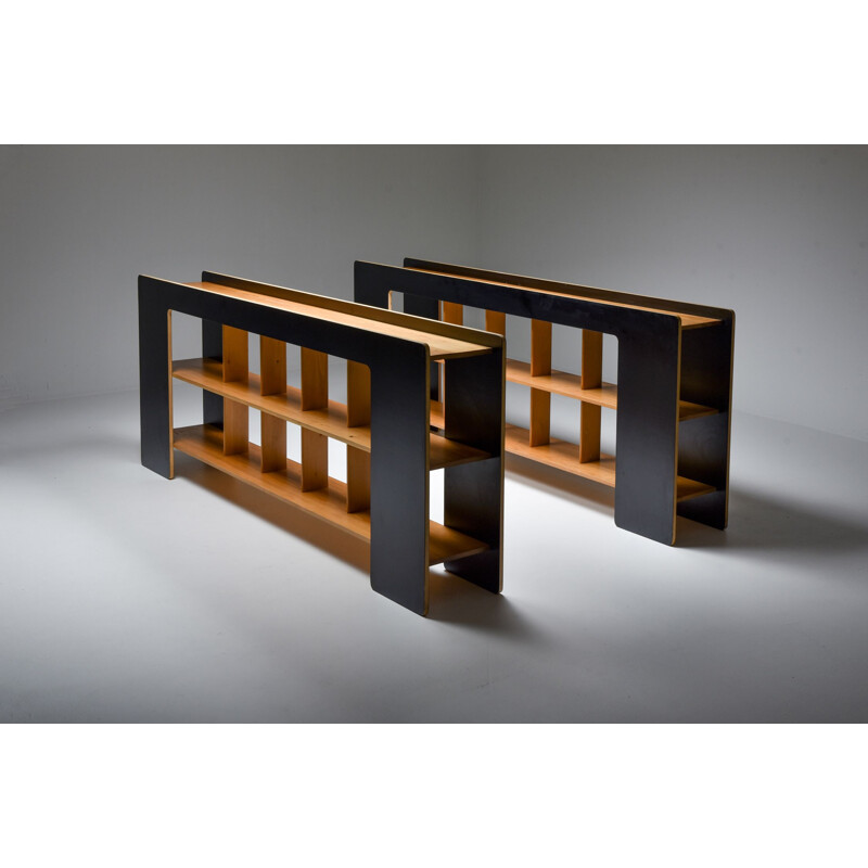 Vintage Post-Modern Sideboard with Shelves by Pamio and Toso, Italy 1972s