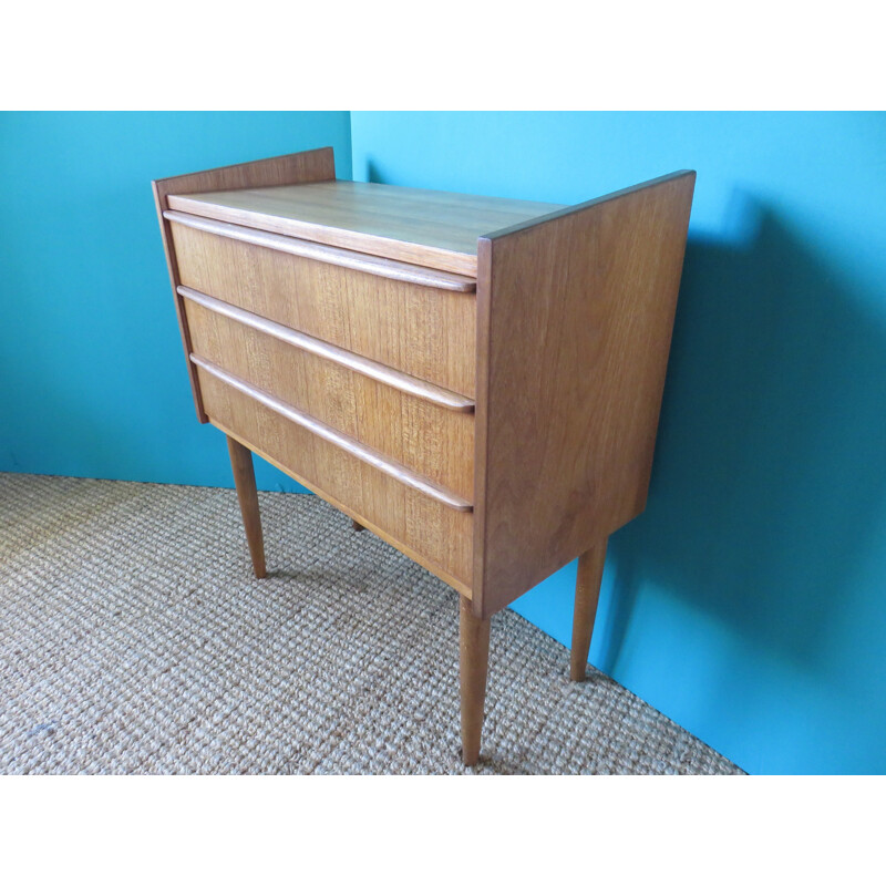 Small Danish chest of drawers in teak wood - 1960s