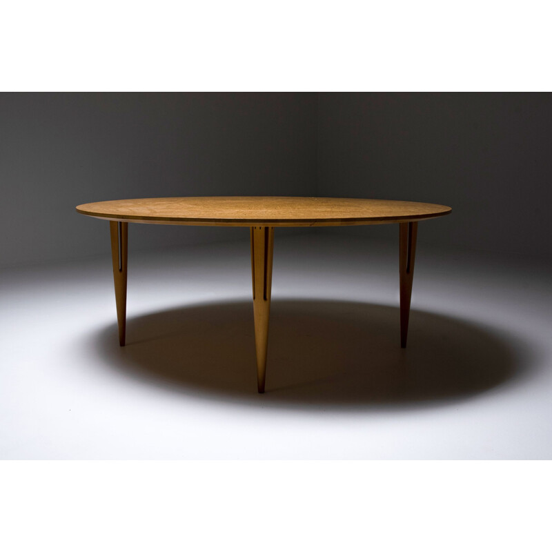 Vintage Bruno Mathsson Occasional Table in Burl for Mathsson International, Sweden 1960s