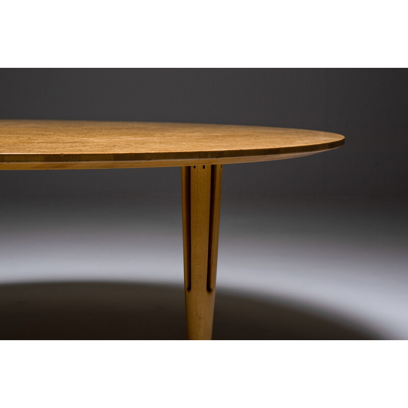 Table d'appoint vintage Bruno Mathsson en loupe pour Mathsson International, Suède 1960