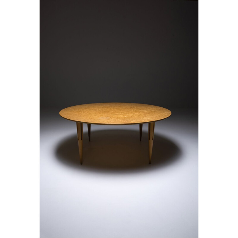 Vintage Bruno Mathsson Occasional Table in Burl for Mathsson International, Sweden 1960s