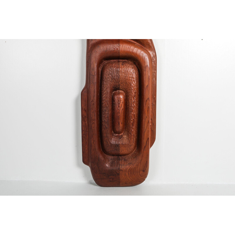 Vintage moderne tweekleurige totem sculptuur, Nederland 1960