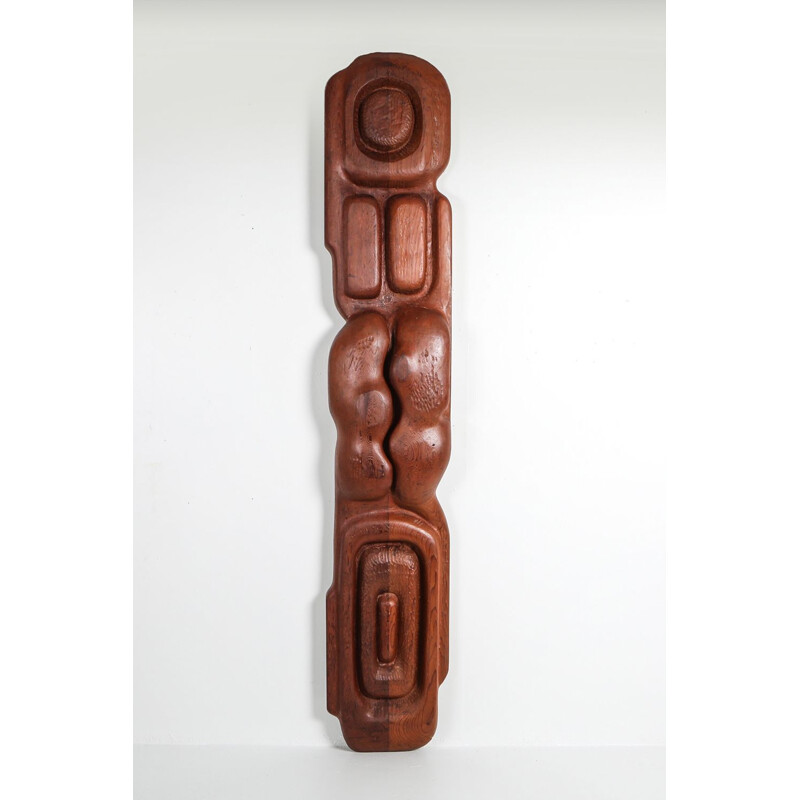 Vintage modern two-tone totemic sculpture, Netherlands 1960