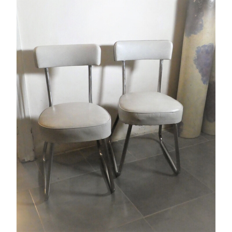 Pair of vintage chairs Strafor 1950s