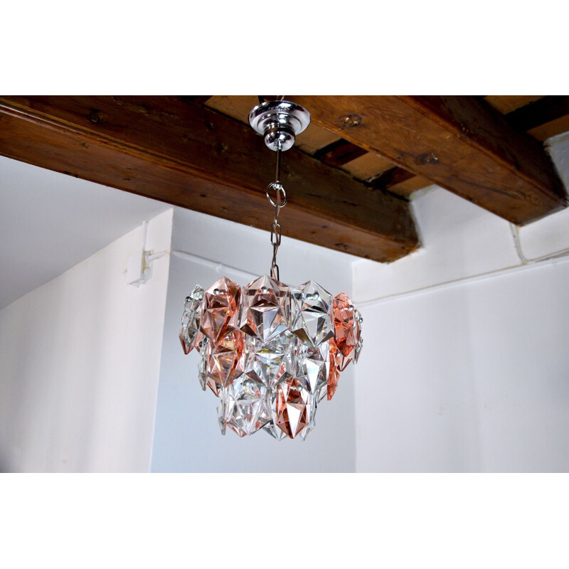 Vintage Kinkeldey two-tone chandelier, Germany 1970s