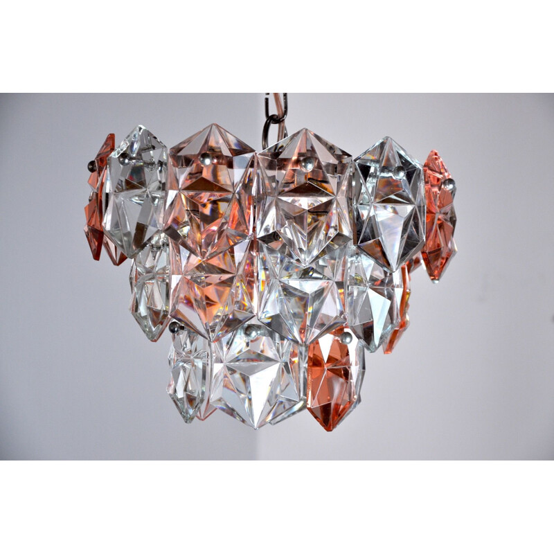 Vintage Kinkeldey two-tone chandelier, Germany 1970s