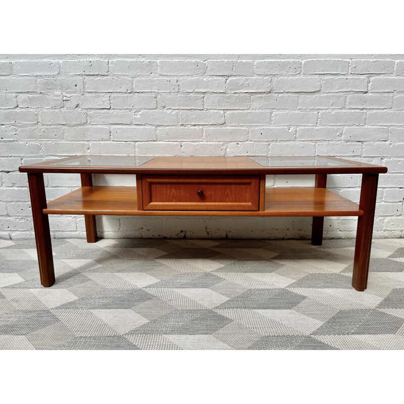 Vintage Teak G Plan Coffee Table with Drawer 1980s