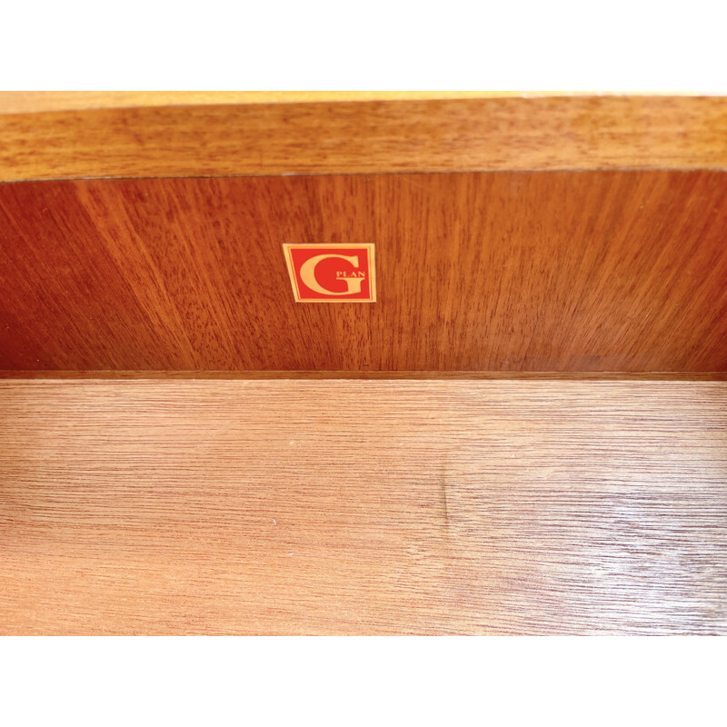 Table basse vintage en teck G Plan avec tiroir 1980
