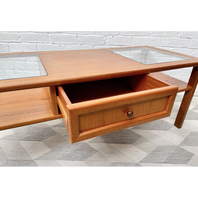 Vintage Teak G Plan Coffee Table with Drawer 1980s