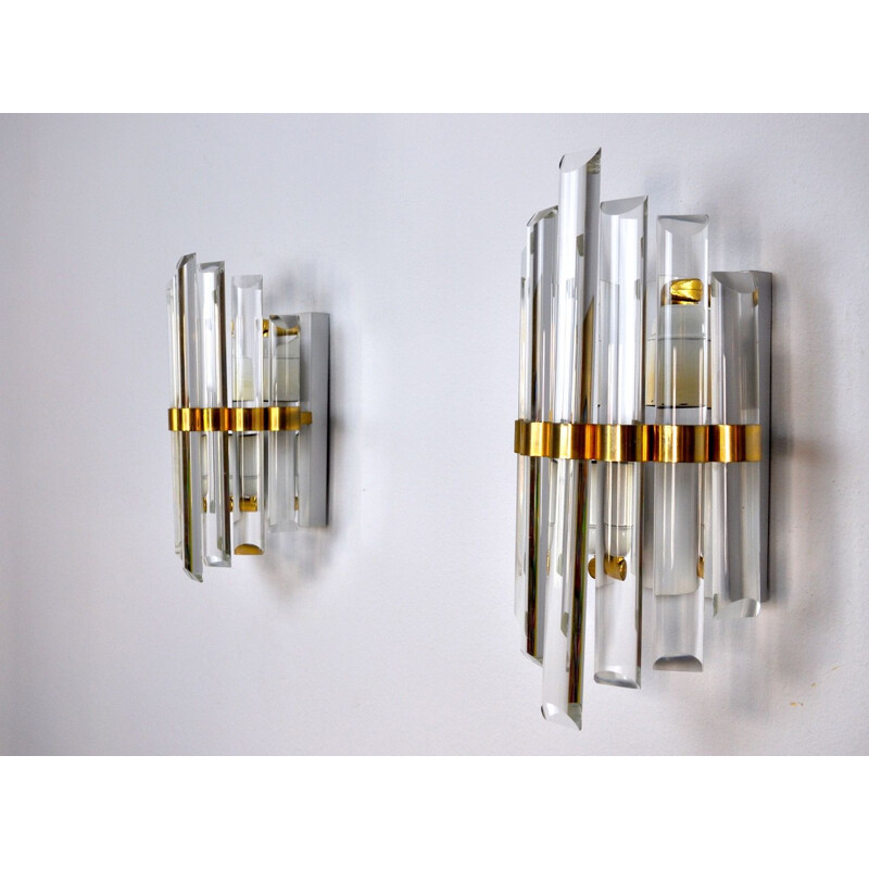 Pair of vintage sconces by Venini, Italy 1970s