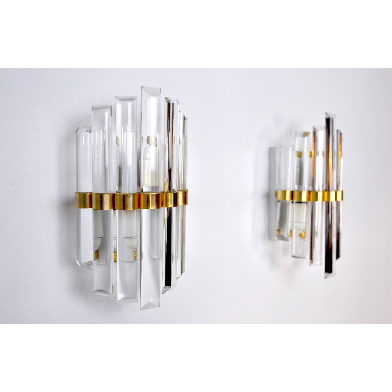 Pair of vintage sconces by Venini, Italy 1970s