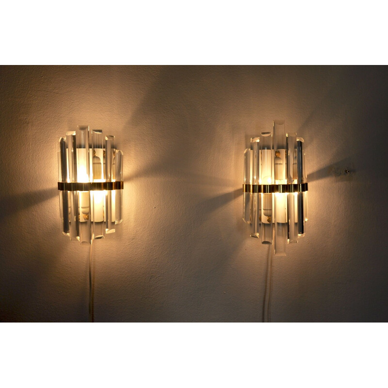 Pair of vintage sconces by Venini, Italy 1970s