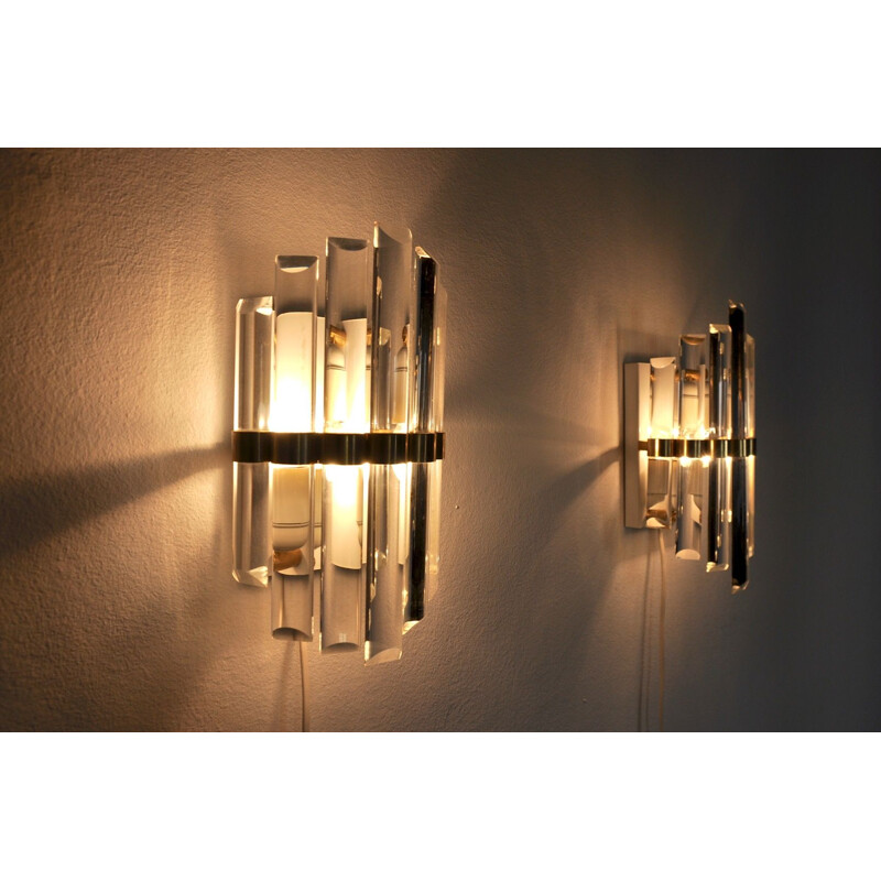 Pair of vintage sconces by Venini, Italy 1970s